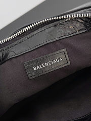 Balenciaga Superbusy Crossbody Bag In Black Arena Lambskin Aged Silver Hardware - 25.3x14.5x9.4cm - 2