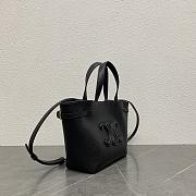 Celine Mini Anais Leather Tote Triomphe In Grained Calfskin Black - 20x21x10cm - 2