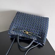 Bottega Veneta Medium Andiamo Intrecciato Denim Blue - 32x25x11cm - 3