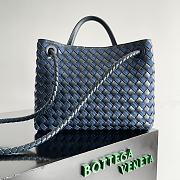 Bottega Veneta Medium Andiamo Intrecciato Denim Blue - 32x25x11cm - 2