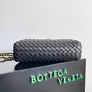 Bottega Veneta Small Lauren 1980 Black Leather Clutch Bag - 20x15x7.5cm - 5