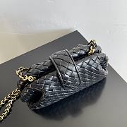 Bottega Veneta Small Lauren 1980 Black Leather Clutch Bag - 20x15x7.5cm - 4