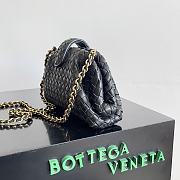 Bottega Veneta Small Lauren 1980 Black Leather Clutch Bag - 20x15x7.5cm - 3