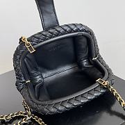 Bottega Veneta Small Lauren 1980 Black Leather Clutch Bag - 20x15x7.5cm - 2