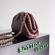 Bottega Veneta Small Lauren 1980 Burgundy Leather Clutch Bag - 27x15x7.5cm - 3