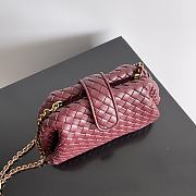 Bottega Veneta Small Lauren 1980 Burgundy Leather Clutch Bag - 27x15x7.5cm - 4