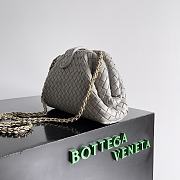 Bottega Veneta Small Lauren 1980 Gray Leather Clutch Bag - 20x15x7.5cm - 6