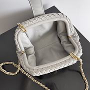 Bottega Veneta Small Lauren 1980 Gray Leather Clutch Bag - 20x15x7.5cm - 4