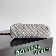 Bottega Veneta Small Lauren 1980 Gray Leather Clutch Bag - 20x15x7.5cm - 3