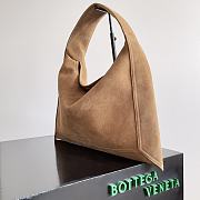 Bottega Veneta Hop Shoulder Bag Brown Suede Leather - 46x21x10cm - 4