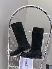 Hermes Boots Black Suede Leather - 5