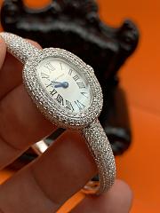 Cartier Baignoire Watch Mini Model Quartz Movement White Gold Diamonds - 5