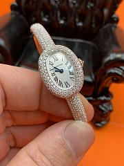 Cartier Baignoire Watch Mini Model Quartz Movement White Gold Diamonds - 3