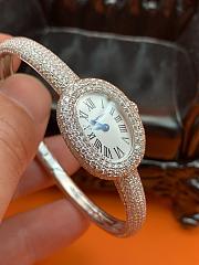 Cartier Baignoire Watch Mini Model Quartz Movement White Gold Diamonds - 4