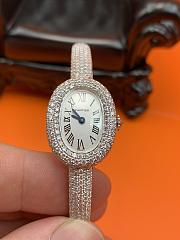 Cartier Baignoire Watch Mini Model Quartz Movement White Gold Diamonds - 2