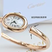 Cartier Baignoire Watch Mini Model Quartz Movement Rose Gold - 5