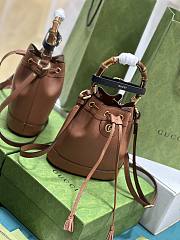 Gucci Diane Bucket Leather Brown - 30.5x19x6cm - 3