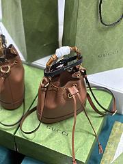 Gucci Diane Bucket Leather Brown - 30.5x19x6cm - 4