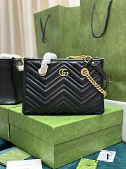 GG Marmont Small Tote In Black Leather 779727 - 26.5x18.5x12.5cm - 1