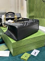 GG Marmont Small Tote In Black Leather 779727 - 26.5x18.5x12.5cm - 4