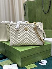 GG Marmont Small Tote In White Leather 779727 - 26.5x18.5x12.5cm - 1