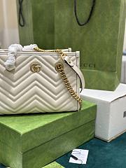 GG Marmont Small Tote In White Leather 779727 - 26.5x18.5x12.5cm - 6