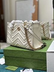 GG Marmont Small Tote In White Leather 779727 - 26.5x18.5x12.5cm - 4