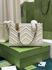 GG Marmont Small Tote In White Leather 779727 - 26.5x18.5x12.5cm - 2