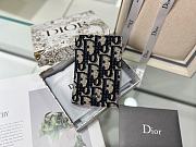 Dior Passport Holder Beige And Black Oblique Print Fabric - 13x9.5cm - 1