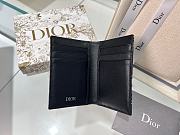 Dior Passport Holder Beige And Black Oblique Print Fabric - 13x9.5cm - 4