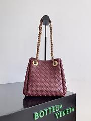 Bottega Veneta Small Parachute Chain Burgundy - 20x17x16.5cm - 1