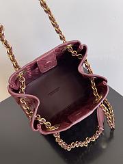 Bottega Veneta Small Parachute Chain Burgundy - 20x17x16.5cm - 4