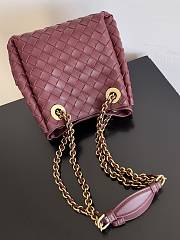 Bottega Veneta Small Parachute Chain Burgundy - 20x17x16.5cm - 2