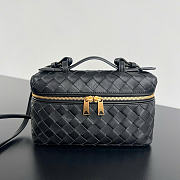 Bottega Veneta Bang Bang Vanity Case Black Gold Hardware - 23x12.5x4cm - 1