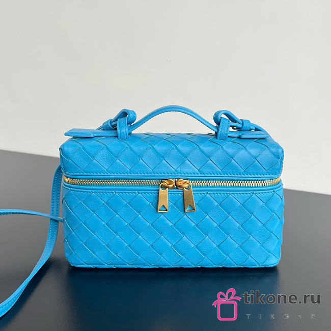 Bottega Veneta Bang Bang Vanity Case Blue - 23x12.5x4cm - 1