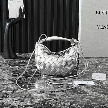 Bottega Veneta Baby Sardine Silver - 22x12x2.5cm