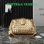 Bottega Veneta Small Lauren 1980 Gold Leather Clutch Bag - 20x15x7.5cm - 1