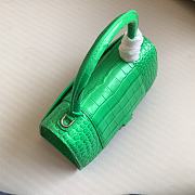 Balenciaga Hourglass Small Green Crocodile Embossed Green Hardware - 23x10x14cm - 6