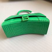 Balenciaga Hourglass Small Green Crocodile Embossed Green Hardware - 23x10x14cm - 4