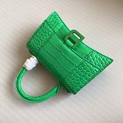 Balenciaga Hourglass XS Green Crocodile Embossed Green Hardware - 19x8x13cm - 3