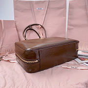 Miumiu Beau Naplak Patent Leather Bag Brown - 34x22x10cm - 5