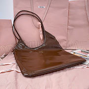 Miumiu Ivy Naplak Patent Leather Bag Brown - 40x35cm - 6