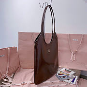 Miumiu Ivy Naplak Patent Leather Bag Brown - 40x35cm - 3