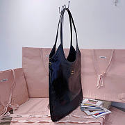 Miumiu Ivy Naplak Patent Leather Bag Black - 40x35cm - 6