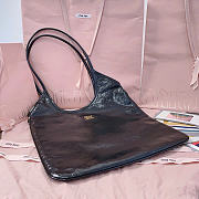 Miumiu Ivy Naplak Patent Leather Bag Black - 40x35cm - 5