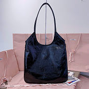 Miumiu Ivy Naplak Patent Leather Bag Black - 40x35cm - 2