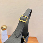 YSL Le 5 A 7 Supple Small In Grained Leather Gray - 23x22x8.5cm - 6