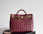 Bottega Veneta Small Andiamo With Chain Burgundy - 25x22x10.5cm - 1