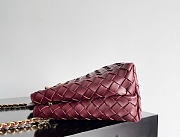 Bottega Veneta Small Andiamo With Chain Burgundy - 25x22x10.5cm - 5