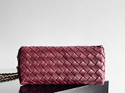 Bottega Veneta Small Andiamo With Chain Burgundy - 25x22x10.5cm - 4